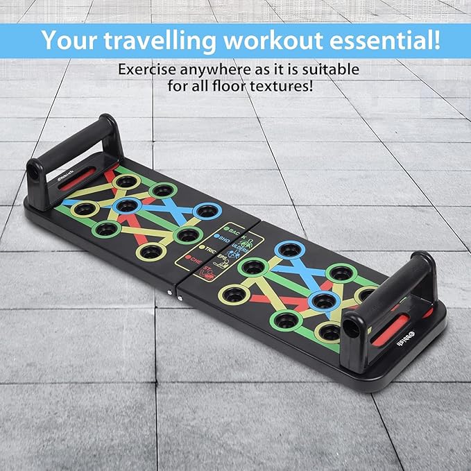 Push-Up Board/ Push Up Board Combo Pack for Men & Women - Abdominal Workout for Home & Gym Use,Foldable Body Building Push Up Rack Board, Multicolor.