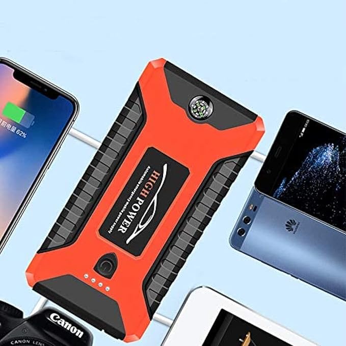 Jump Starter/ Emergency Charging, Versatile Use, Quick Solution, Cold-Resistant, Durable in Extreme Cold, Power Display, Advanced Safety Features, Multicolor.