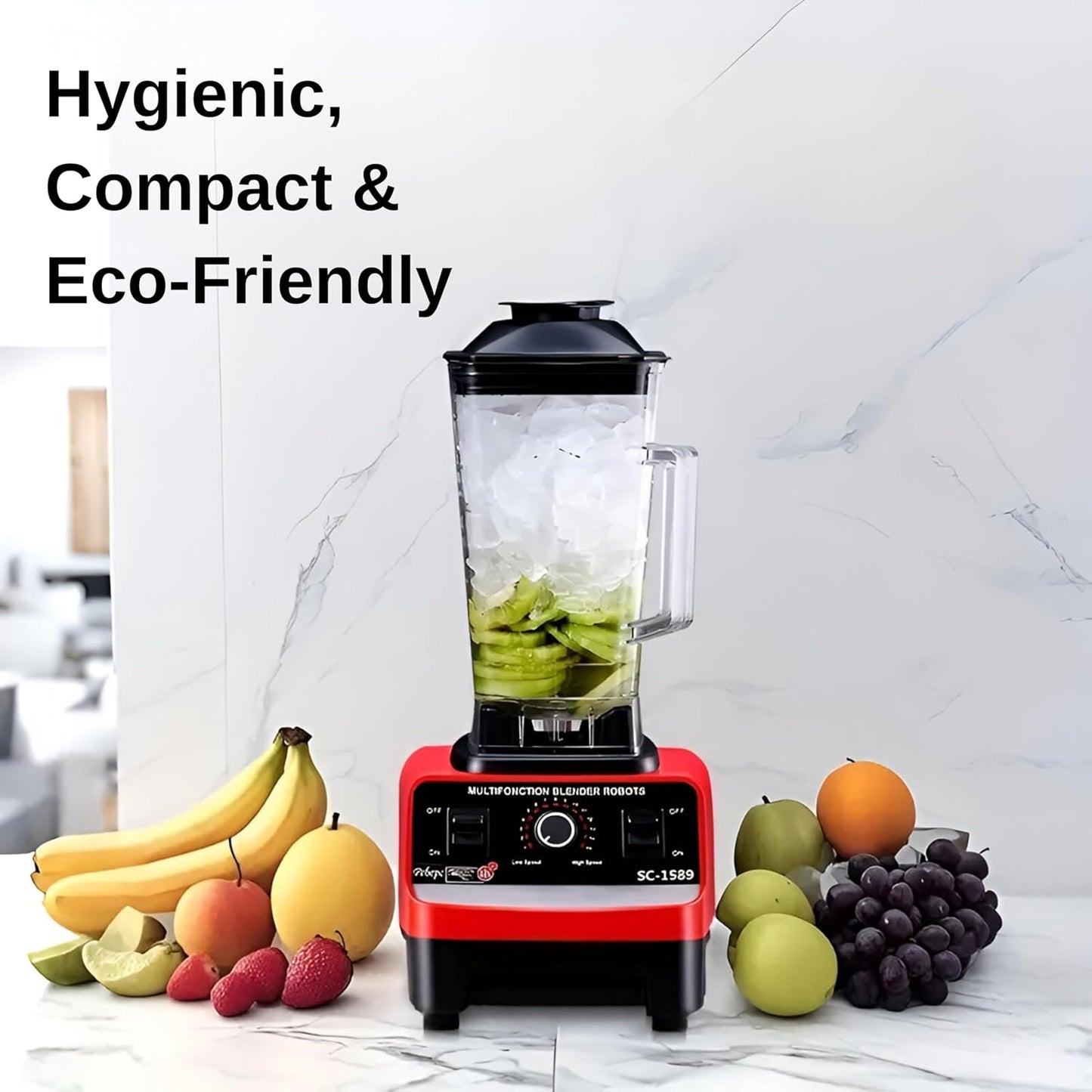 Electric Mixer Silver Crest with Meat Grinder/ Blender Juicer 4500W, Heavy Duty Commercial Grade Blender 6 Blades Mixer Juicer for Fruit Food Processor Grinder Mill, Chopper Mill and Ice Smoothies, Multicolor.