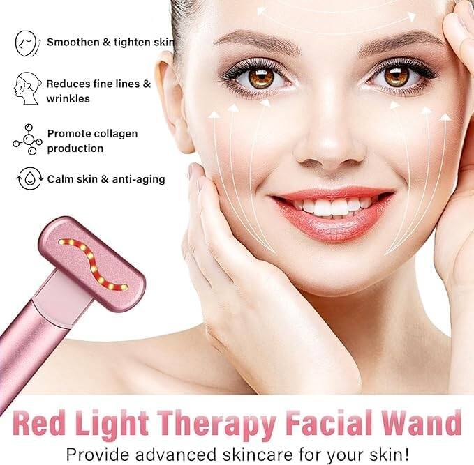 Eye Beauty Device/ Eye Beauty Device, Anti-Wrinkle Red&Blue Light Therapy Wand for Eyes and Face Facial Wand Face Lift, Portable Skincare Wands for Radiant Skin On The Go, Multicolor.