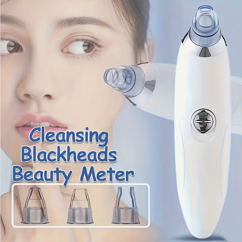 Pore Cleaning Device/ 4-in-1 Blackhead Remover Vacuum - Portable At-Home Pore Cleaner with 4 Interchangeable Probes, Multicolor.