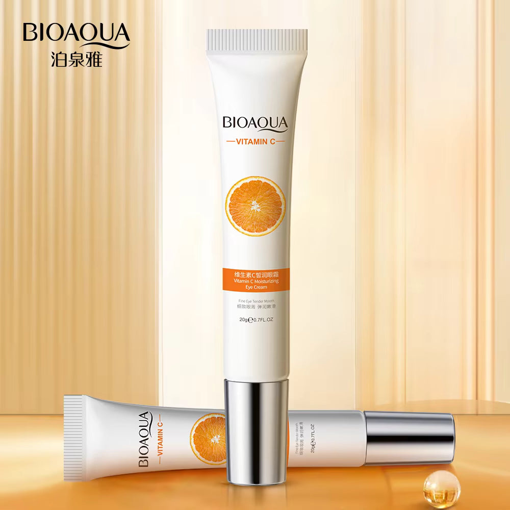 Bioaqua Facial Care Set/ Vitamin C Skincare 6pcs Set, Rich in Vitamin C, Glycerin, Orange Extract, Moisturizes and Nourishes the Skin, Includes Cleanser, Eye Cream, Serum, Toner, Cream, and Essence.