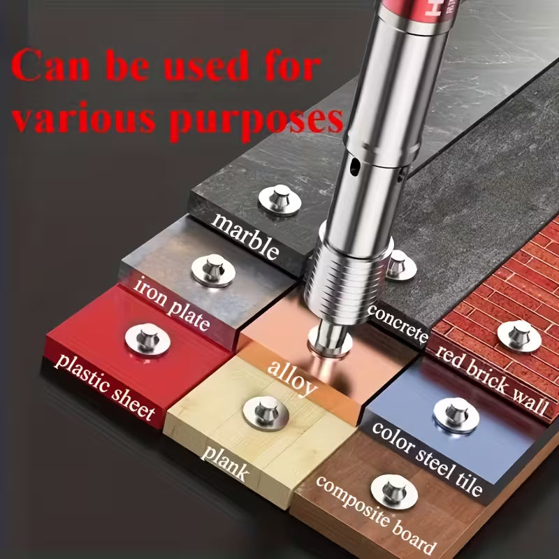 Portable Nail Gun/ Handheld Single-Shot Nailer, 5-Speed Adjustable Concrete/Steel/Pipe Rivet Gun for,, Woodworking & Pipe Installation, Multicolor.