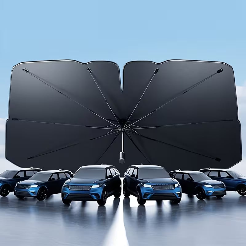 Car Windshield Sun Shade/ Front Windshield Insulation & UV Protection, Easy Storage Roll-Up Design, Suitable for All Car Models, Ideal for Summer and Hot Weather, Multicolor.