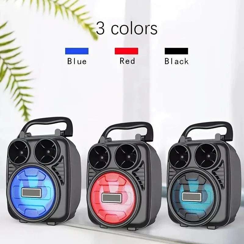 Outdoor Mini Speaker/ Bluetooth speaker Sound box high power bluetooth speakers handheld sound subwoofers for dancing, Multicolor.