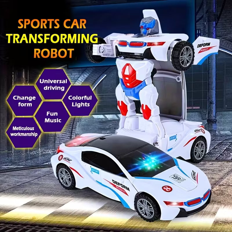 Robot Deform Car/  Motorized Movement for Boys & Girls, Birthday Christmas Gift - Indoor Outdoor Educational Robot Vehicle, Indoor Play, Interactive Play, Multicolor.